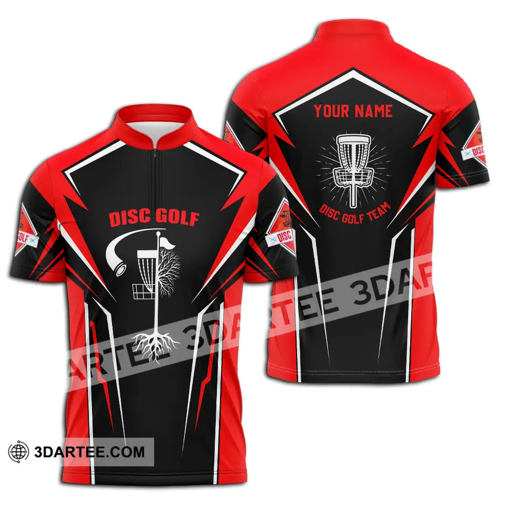 Unisex Shirt - Custom Disc Golf Player Shirt Zipper Polo Shirt / S T-shirt