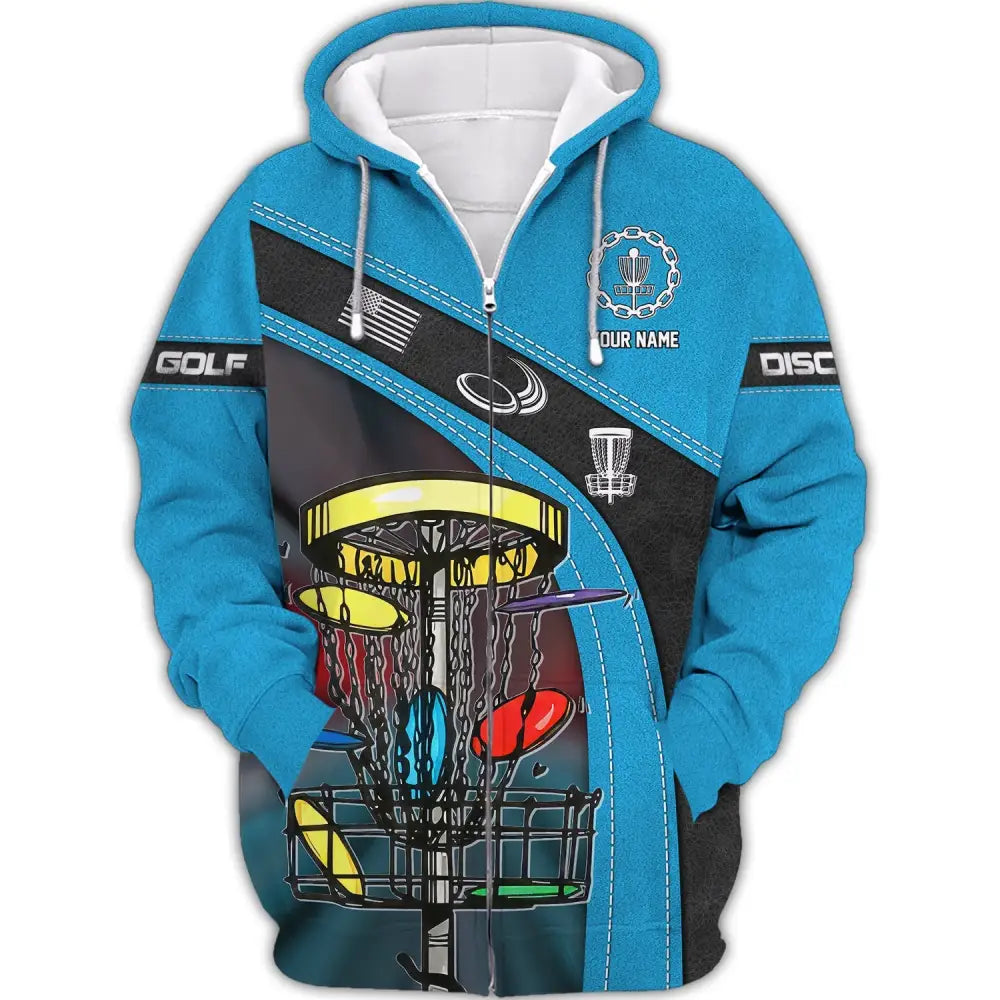 Unisex Shirt Custom Disc Golf Polo Tee Gift For Player Zipper Hoodie / S T-Shirt