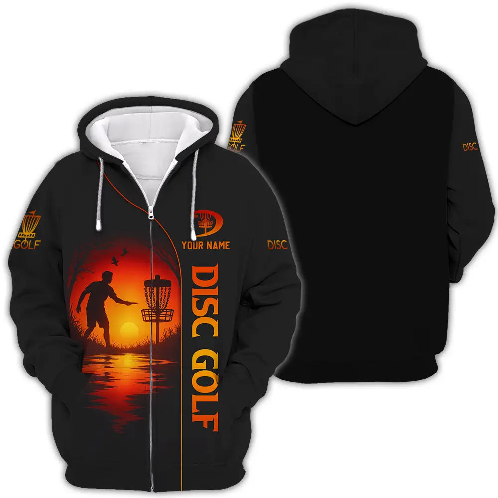 Unisex Shirt - Custom Disc Golf Shirt Zipper Hoodie / S T-shirt