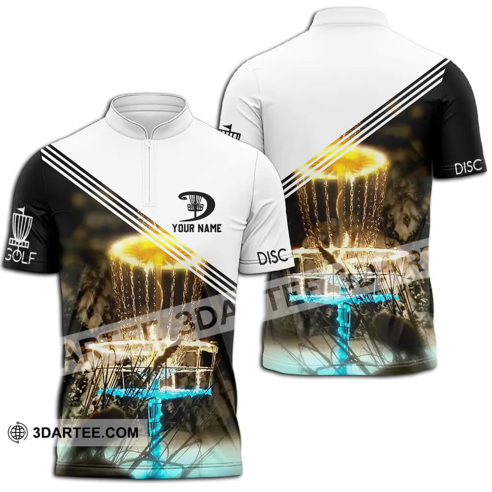 Unisex Shirt - Custom Disc Golf Shirt Zipper Polo Shirt / S T-shirt