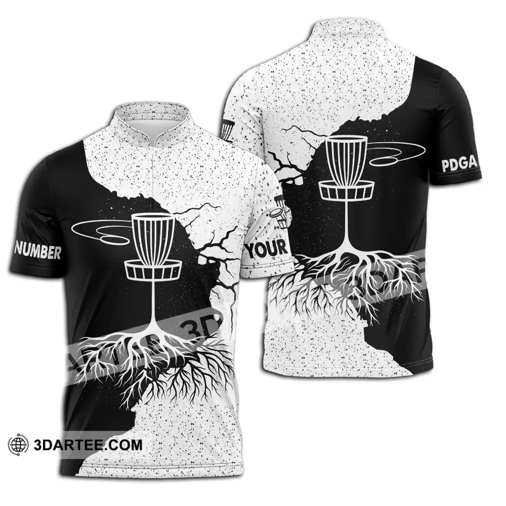 Unisex Shirt - Custom Disc Golf Shirt Zipper Polo Shirt / S T-shirt
