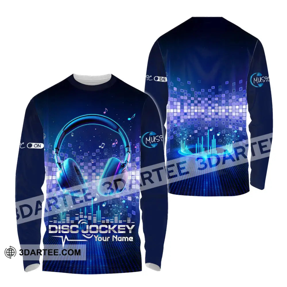 Unisex Shirt - Custom Disc Jockey 3D Shirt Long Sleeve Shirt / S T-shirt