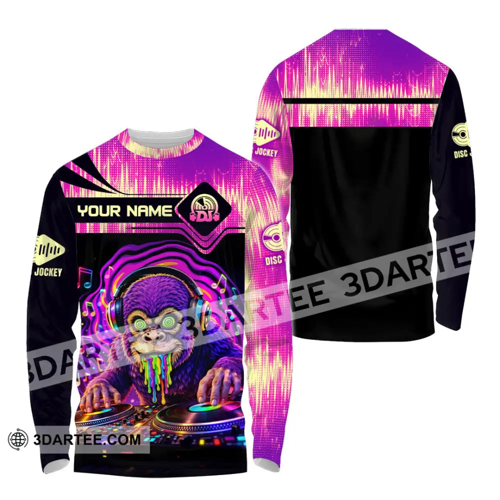 Unisex Shirt - Custom Disc Jockey 3D Shirt Long Sleeve Shirt / S T-shirt