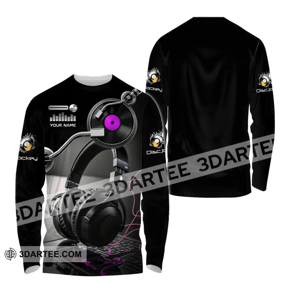 Unisex Shirt - Custom Disc Jockey 3D Shirt Long Sleeve Shirt / S T-shirt