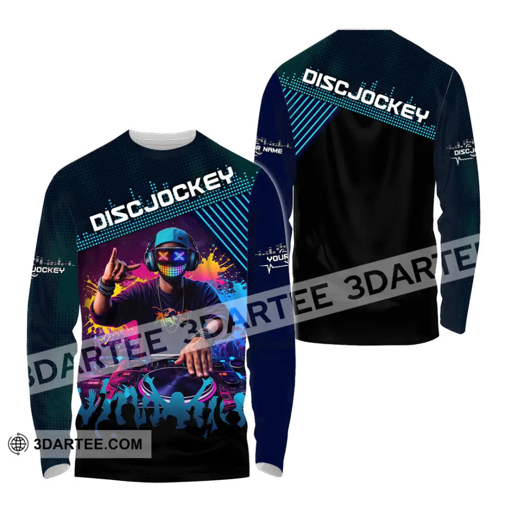 Unisex Shirt - Custom Disc Jockey 3D Shirt Long Sleeve Shirt / S T-shirt