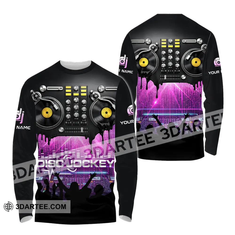 Unisex Shirt - Custom Disc Jockey 3D Shirt Long Sleeve Shirt / S T-shirt