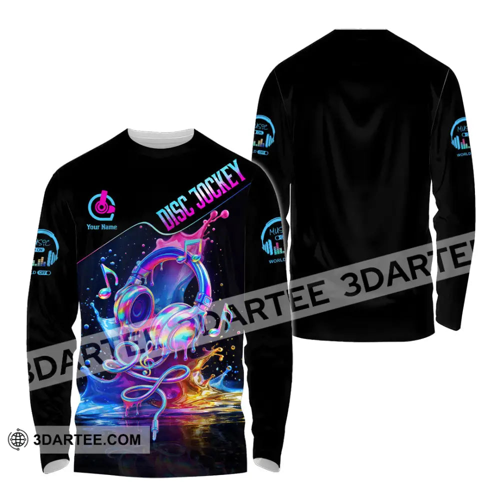 Unisex Shirt - Custom Disc Jockey 3D Shirt Long Sleeve Shirt / S T-shirt