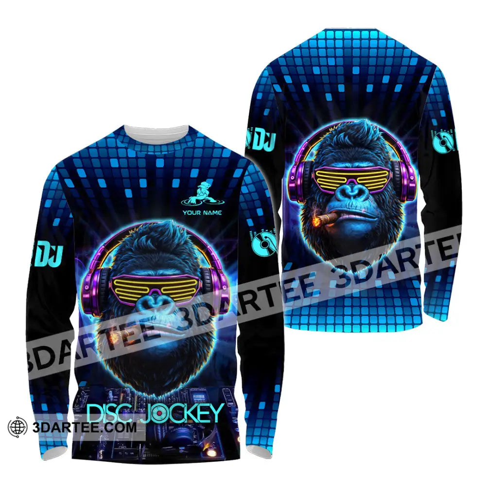 Unisex Shirt - Custom Disc Jockey 3D Shirt Long Sleeve Shirt / S T-shirt