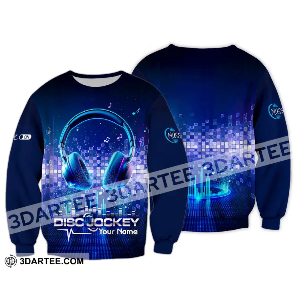Unisex Shirt - Custom Disc Jockey 3D Shirt Long Sleeve / S T-shirt