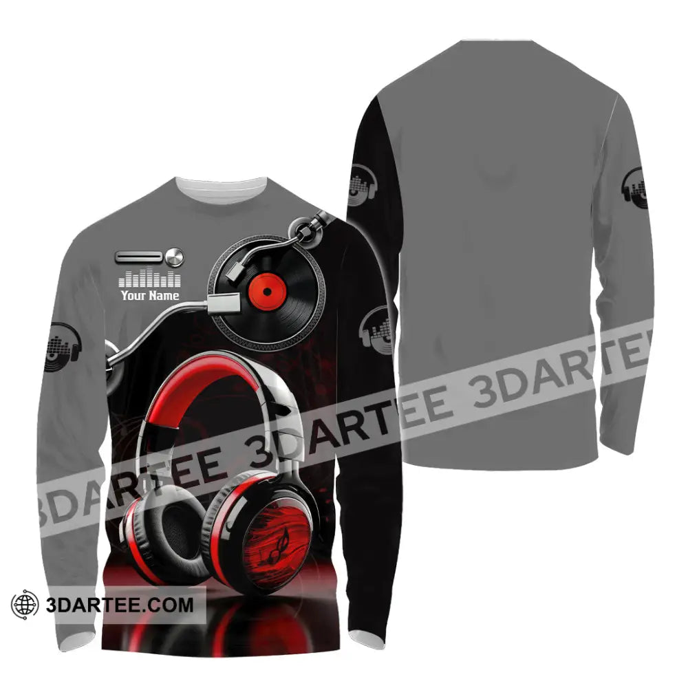 Unisex Shirt - Custom Disc Jockey 3D Shirt Long Sleeve Shirt / S T-shirt