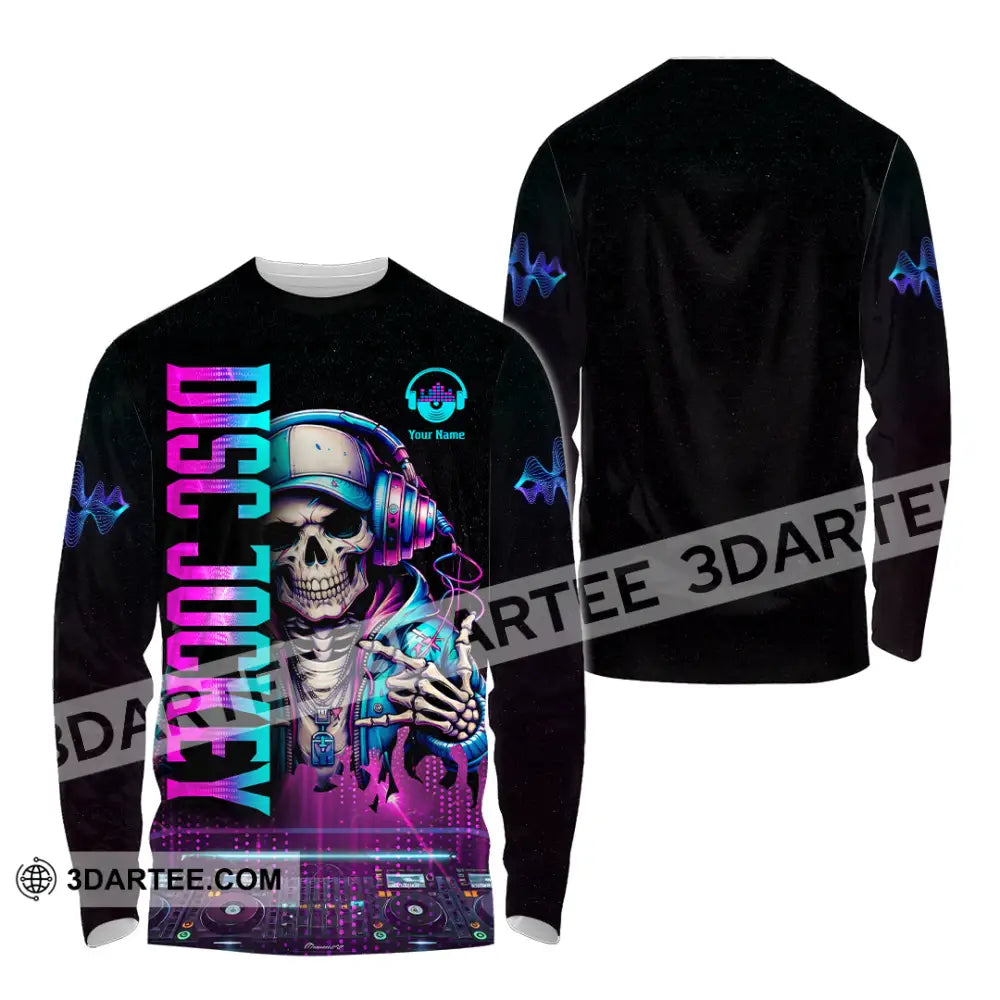 Unisex Shirt - Custom Disc Jockey 3D Shirt Long Sleeve Shirt / S T-shirt