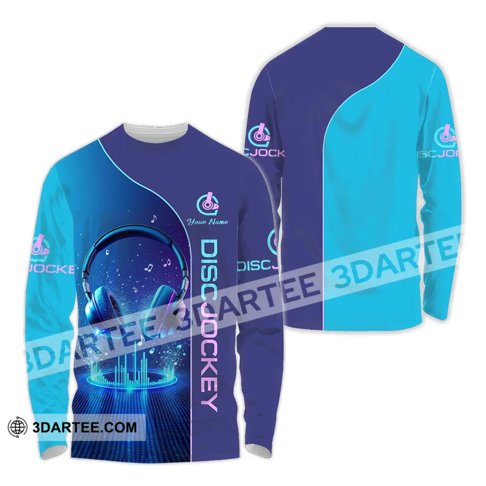 Unisex Shirt - Custom Disc Jockey 3D Shirt - Long Sleeve Shirt / S - T-shirt