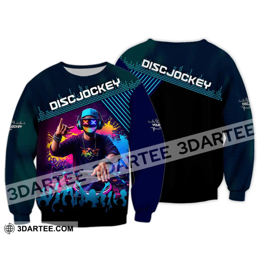 Unisex Shirt - Custom Disc Jockey 3D Shirt Long Sleeve / S T-shirt