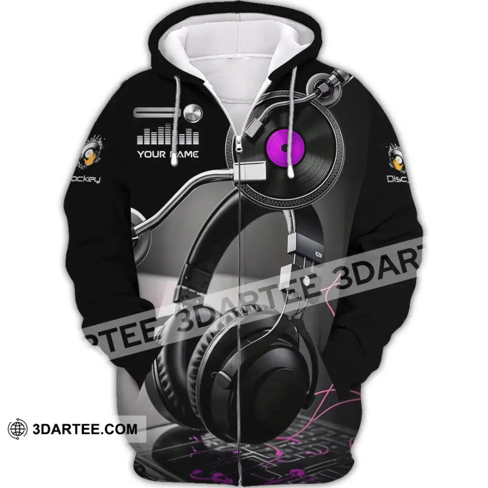 Unisex Shirt - Custom Disc Jockey 3D Shirt Zipper Hoodie / S T-shirt