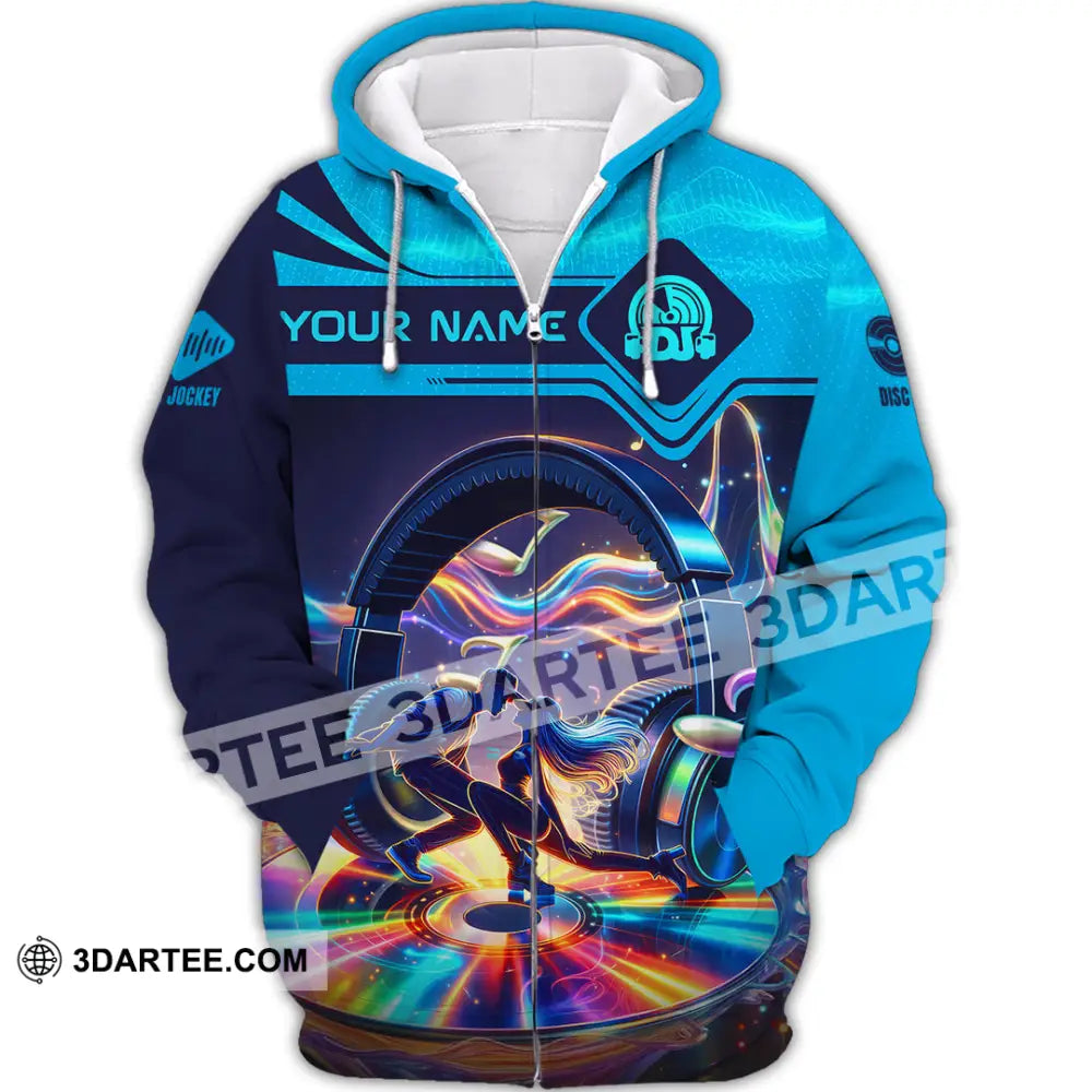 Unisex Shirt - Custom Disc Jockey 3D Shirt Zipper Hoodie / S T-shirt