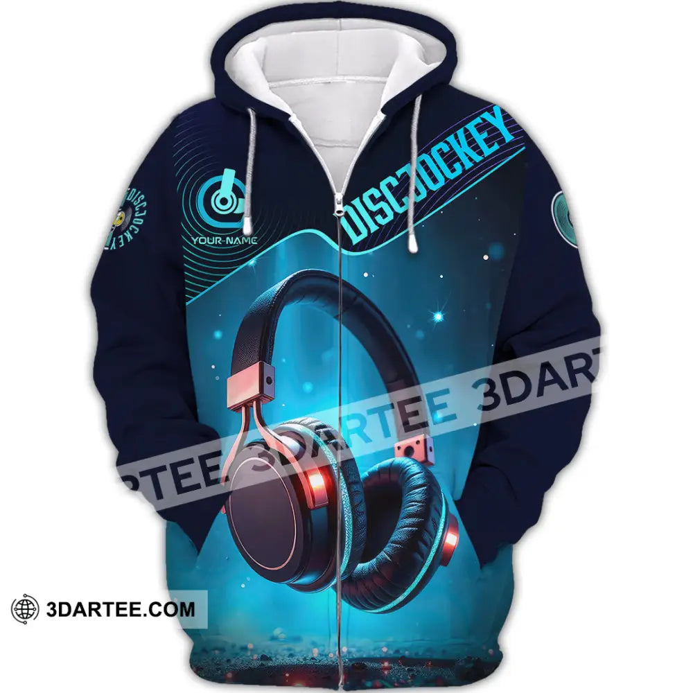 Unisex Shirt - Custom Disc Jockey 3D Shirt Zipper Hoodie / S T-shirt