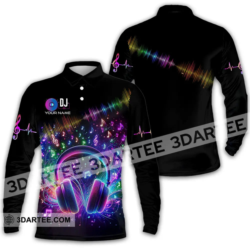 Unisex Shirt - Custom Disc Jockey DJ Shirt Long Sleeve Polo / S T-shirt
