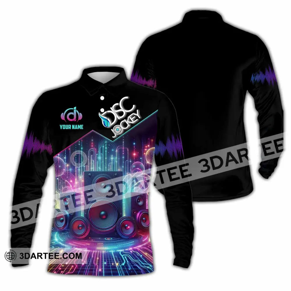 Unisex Shirt - Custom Disc Jockey Shirt Long Sleeve Polo / S T-shirt