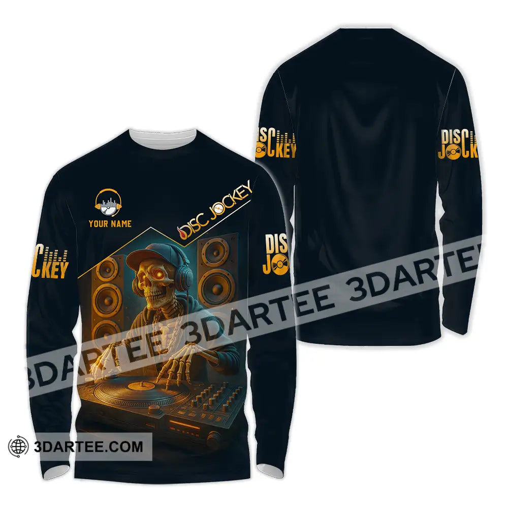 Unisex Shirt Custom Disc Jockey Shirt Long Sleeve Shirt / S T shirt