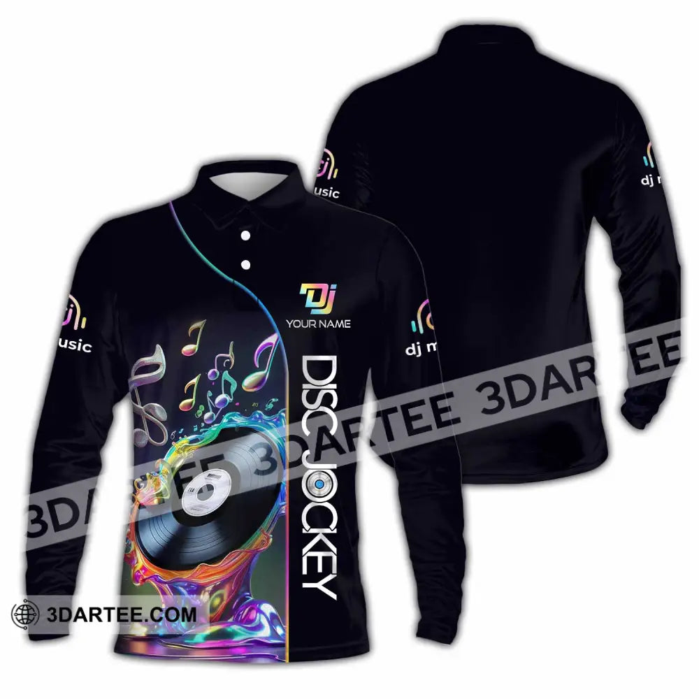 Unisex Shirt - Custom Disc Jockey Lover Shirt Long Sleeve Polo / S T-shirt