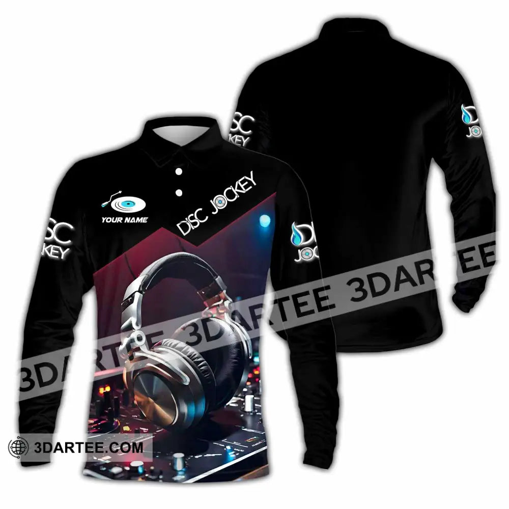 Unisex Shirt - Custom Disc Jockey Lover Shirt Long Sleeve Polo / S T-shirt