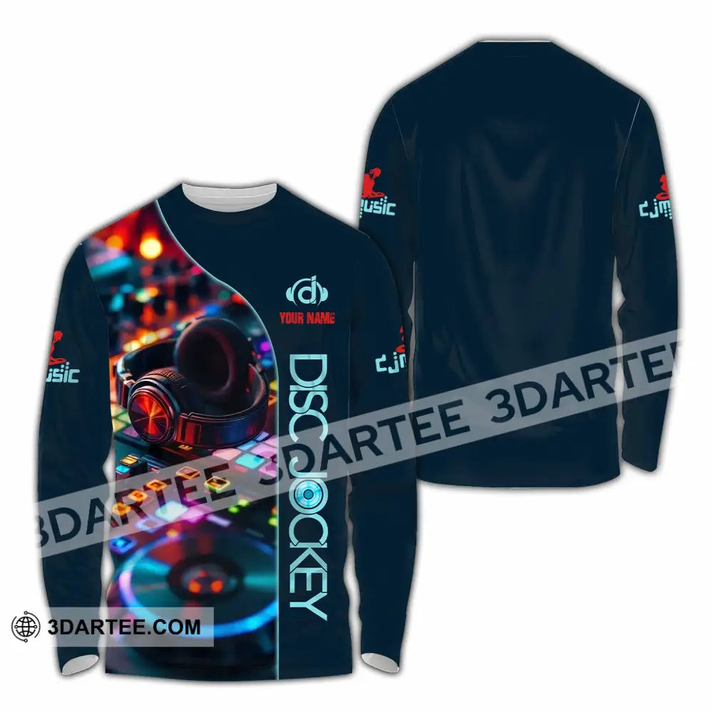 Unisex Shirt - Custom Dics Jockey Party Shirt Long Sleeve Shirt / S T-shirt