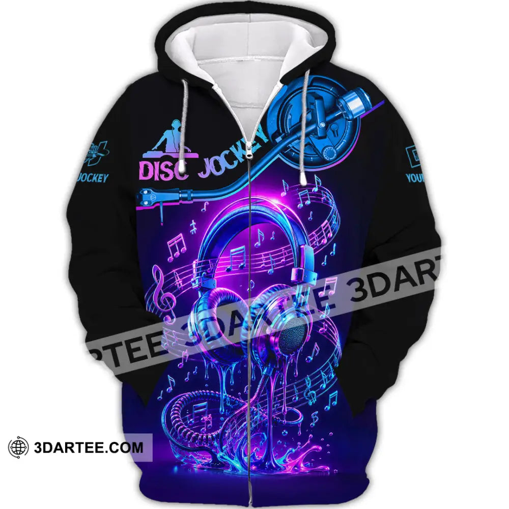 Unisex Shirt - Custom Disc Jockey Shirt - Zipper Hoodie / S - T-shirt