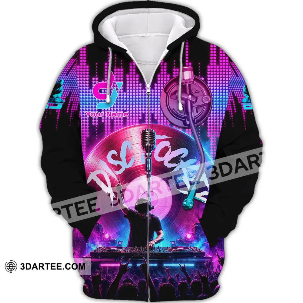 Unisex Shirt - Custom Disc Jockey Shirt - Zipper Hoodie / S - T-shirt
