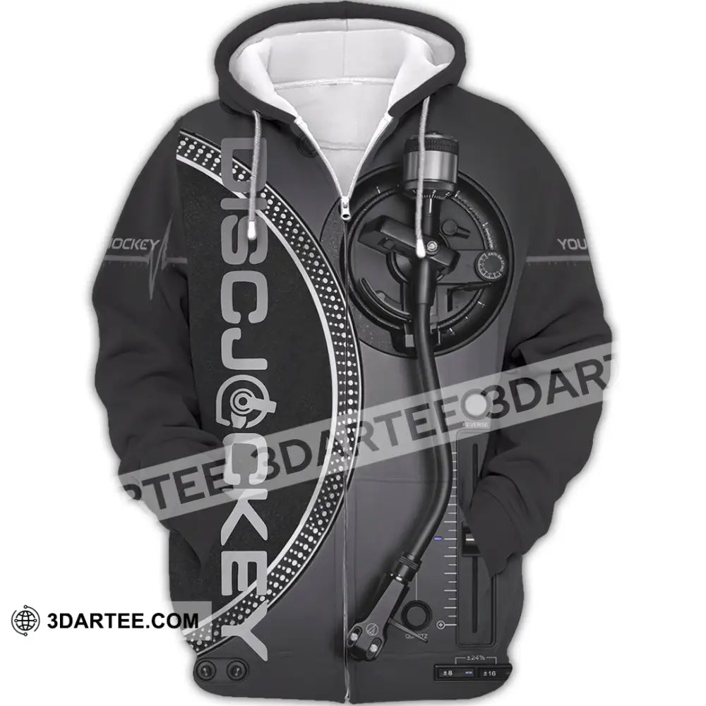 Unisex Shirt - Custom Disc Jockey Shirt - Zipper Hoodie / S - T-shirt