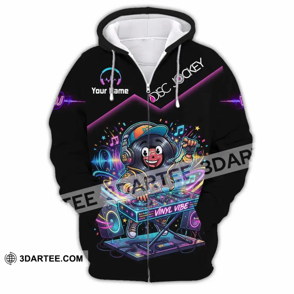 Unisex Shirt - Custom Disc Jockey Shirt - Zipper Hoodie / S - T-shirt