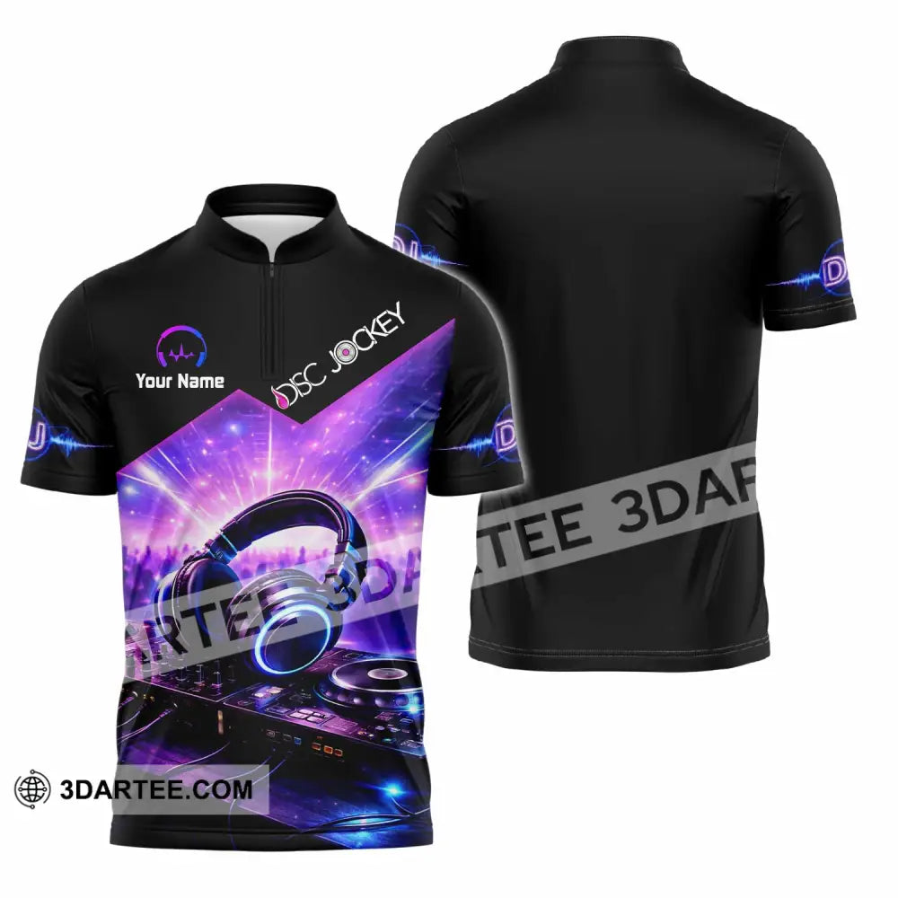 Unisex Shirt - Custom Disc Jockey Shirt - Zipper Polo Shirt / S - T-shirt