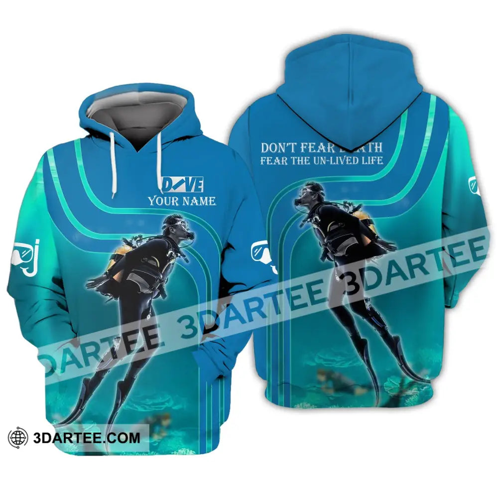 Unisex Shirt - Custom Dive Name T-Shirt Personalized Hoodie Scuba Diver / S T-Shirt