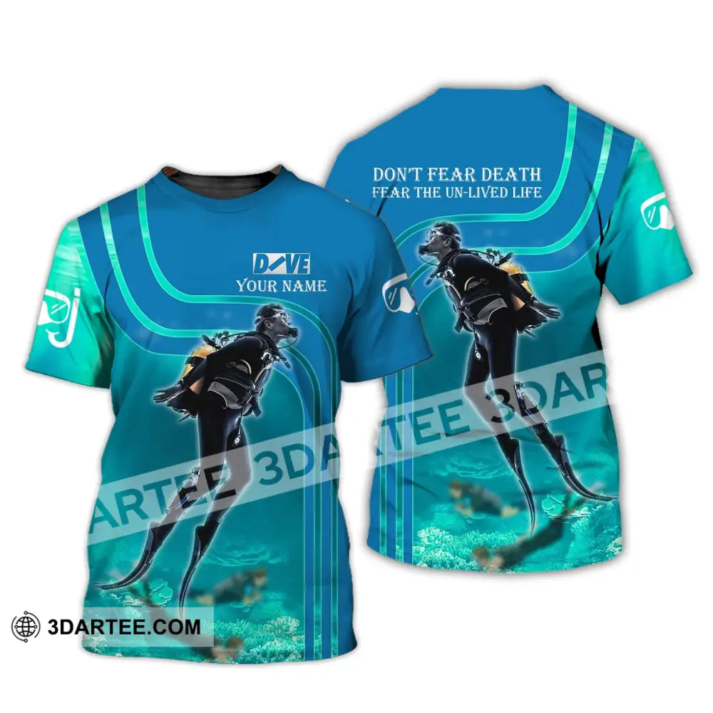 Unisex Shirt - Custom Dive Name T-Shirt Personalized Hoodie Scuba Diver / S T-Shirt