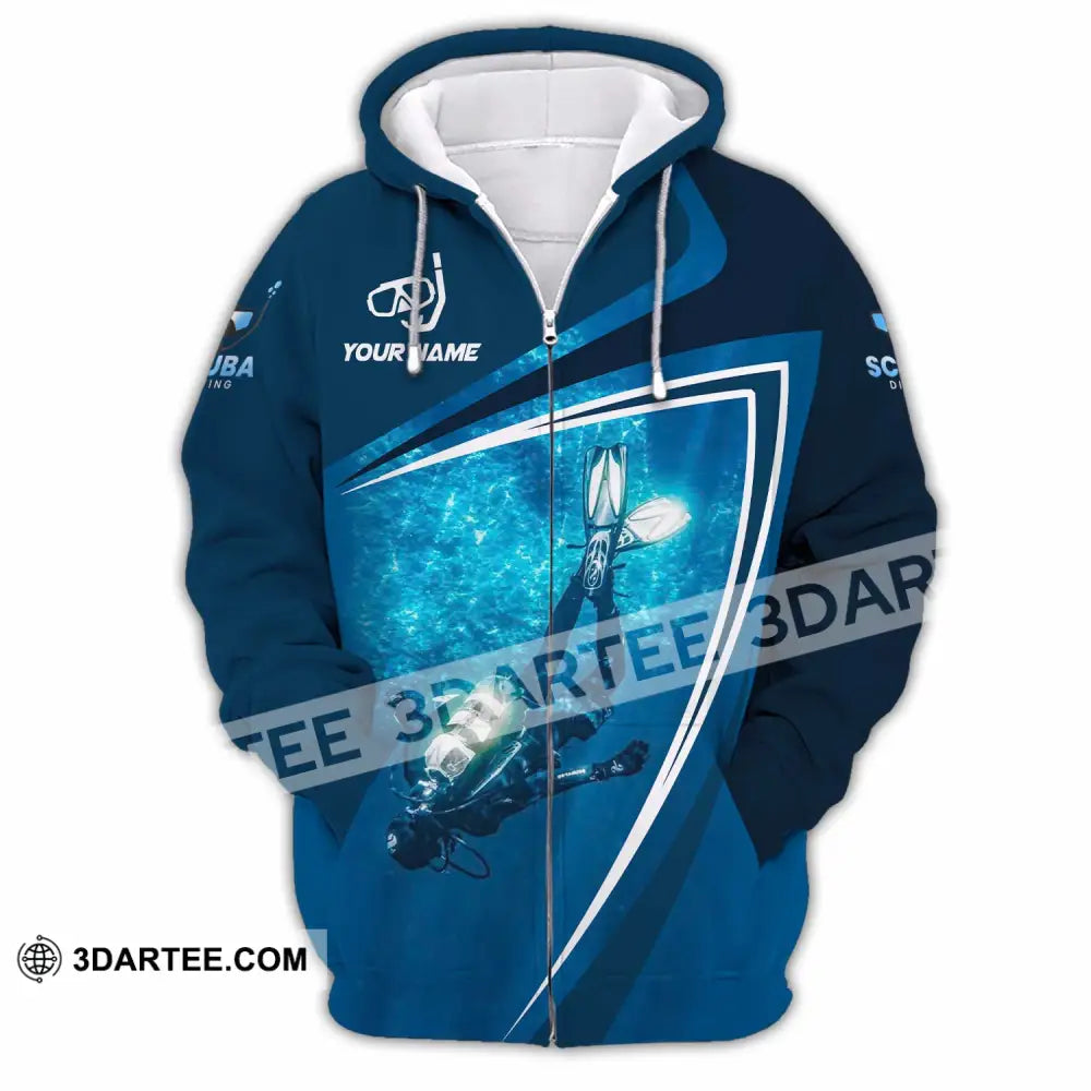 Unisex Shirt - Custom Diving 3D Shirt Zipper Hoodie / S T-shirt
