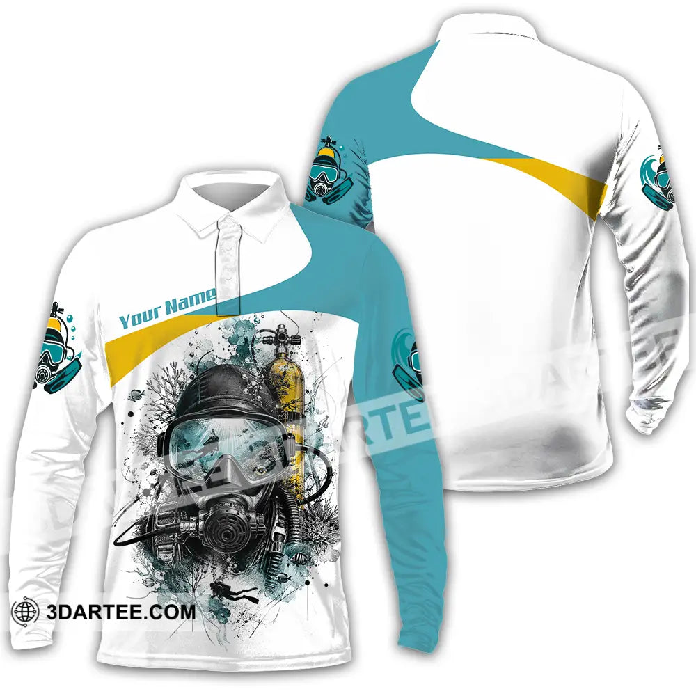 Unisex Shirt - Custom Diving Shirt - Long Sleeve Polo / S - T-shirt