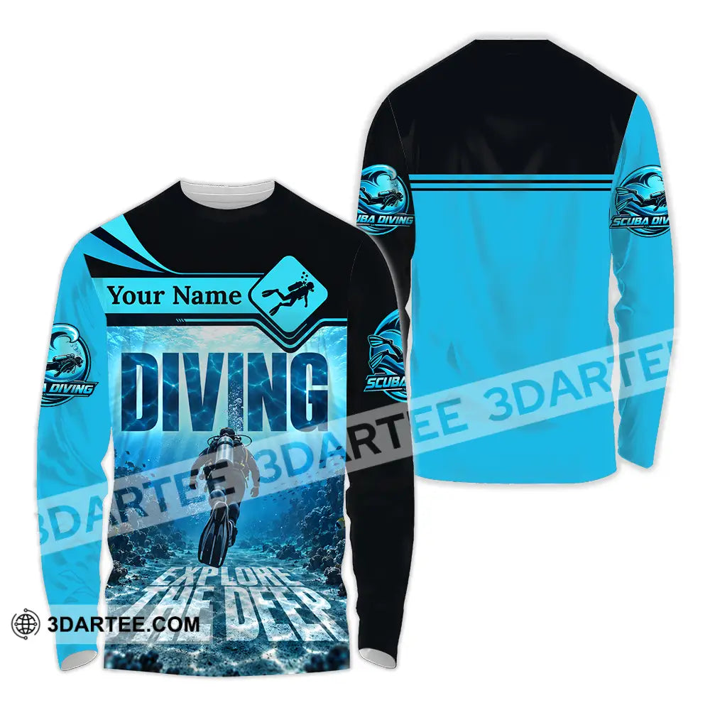 Unisex Shirt - Custom Diving Shirt - Long Sleeve Shirt / S - T-shirt