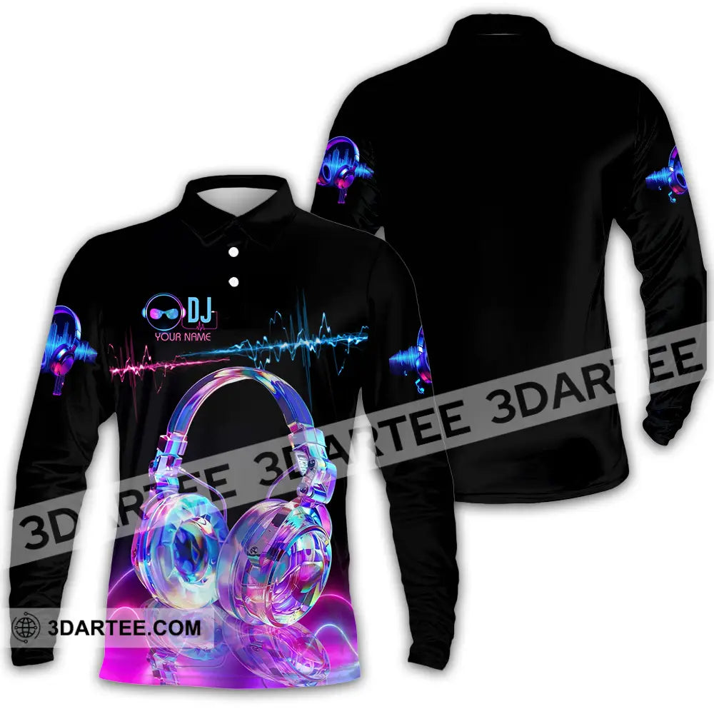 Unisex Shirt - Custom DJ 3D Shirt Long Sleeve Polo / S T-shirt