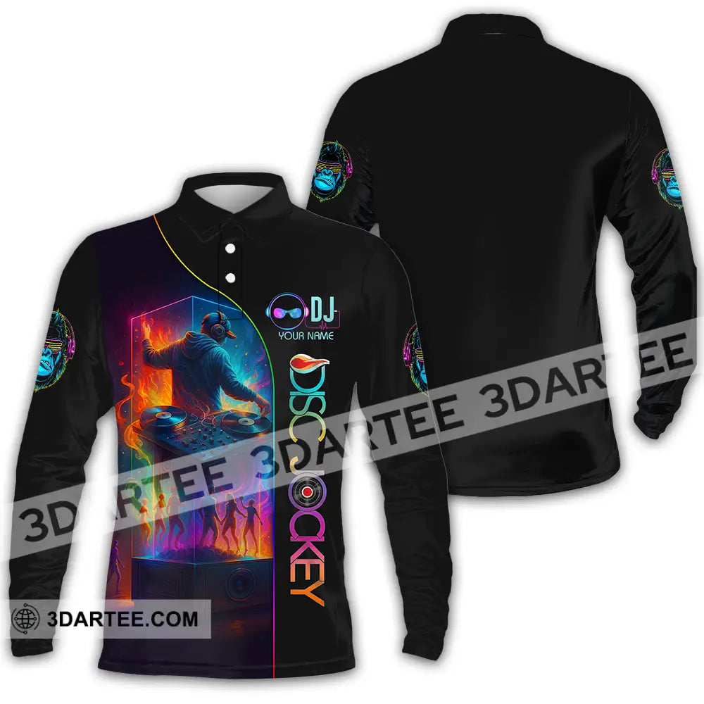 Unisex Shirt - Custom DJ 3D Shirt Long Sleeve Polo / S T-shirt