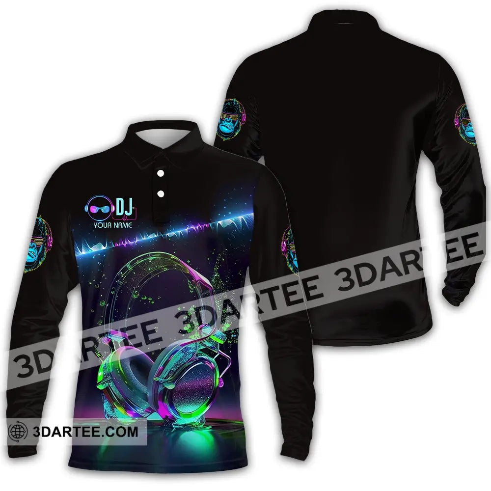 Unisex Shirt - Custom DJ 3D Shirt Long Sleeve Polo / S T-shirt