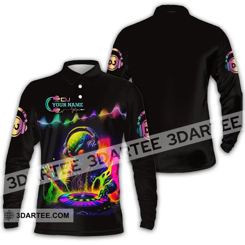 Unisex Shirt - Custom DJ 3D Shirt Long Sleeve Polo / S T-shirt