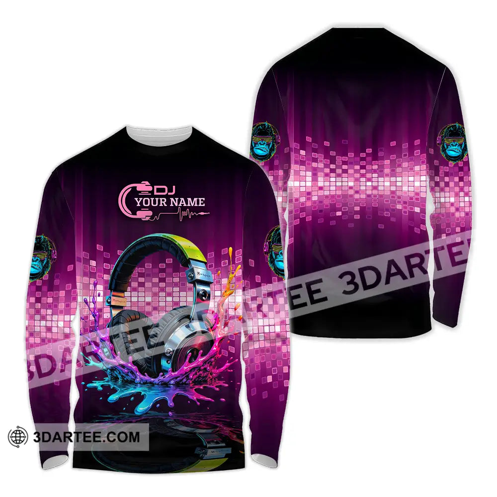 Unisex Shirt - Custom DJ 3D Shirt Long Sleeve Shirt / S T-shirt