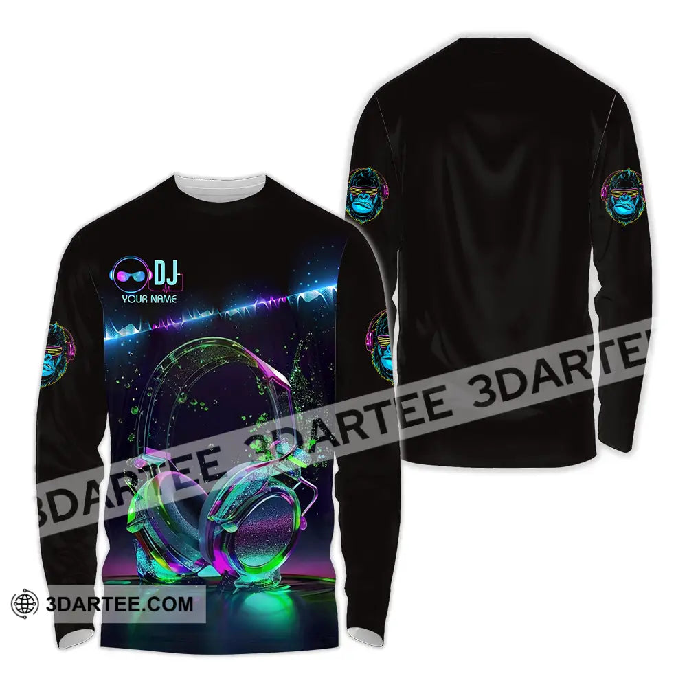 Unisex Shirt - Custom DJ 3D Shirt Long Sleeve Shirt / S T-shirt