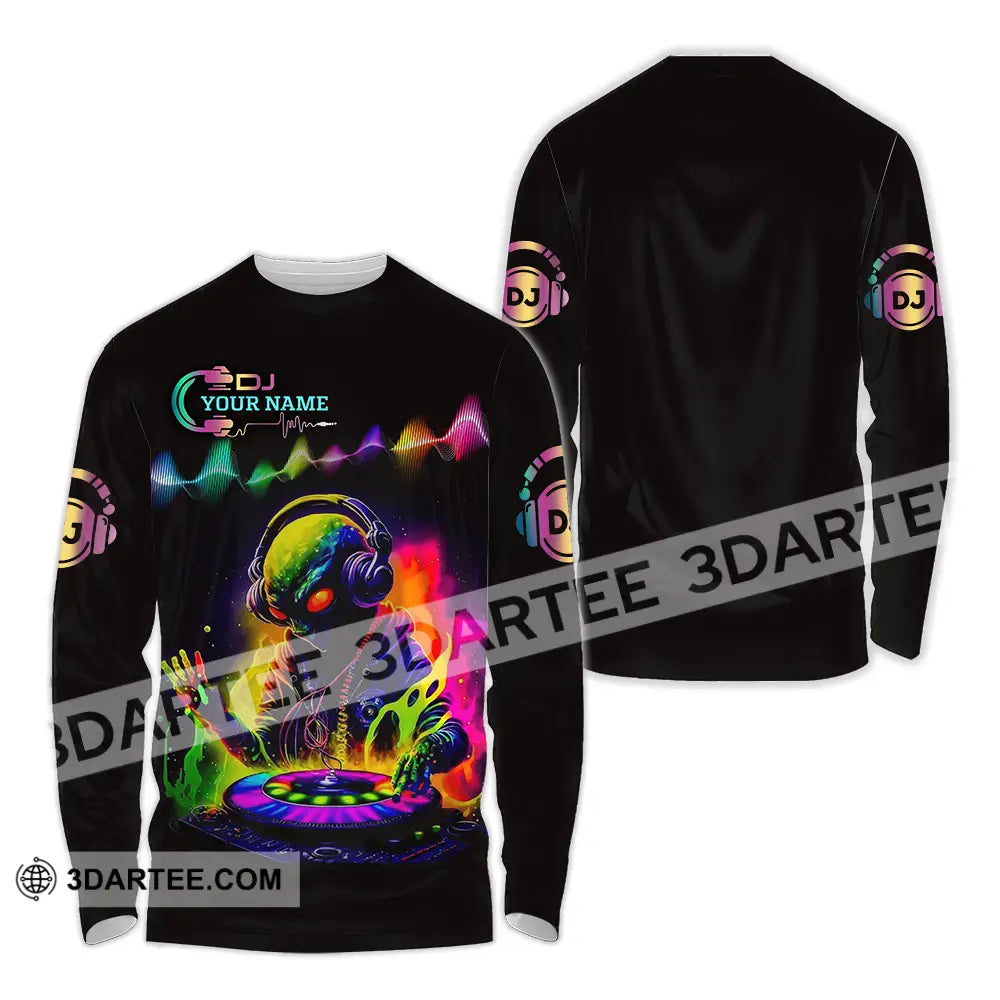 Unisex Shirt - Custom DJ 3D Shirt Long Sleeve Shirt / S T-shirt