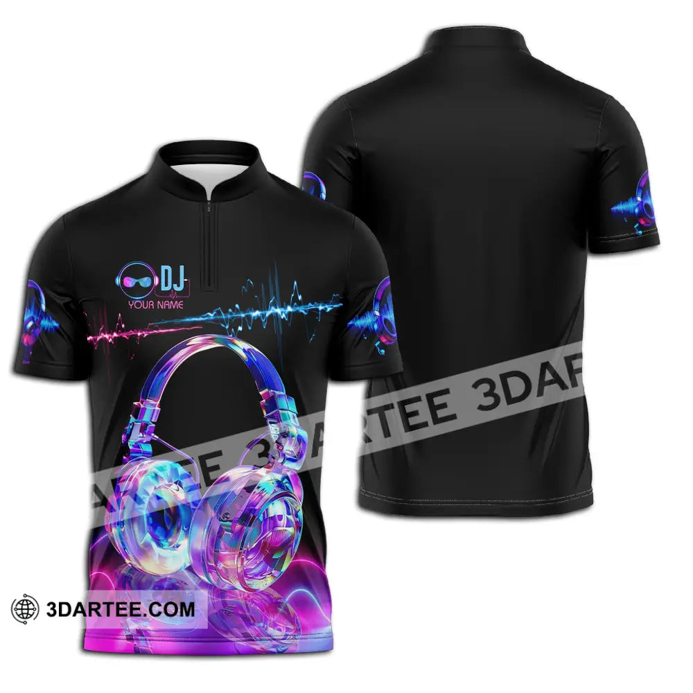 Unisex Shirt - Custom DJ 3D Shirt Zipper Polo Shirt / S T-shirt