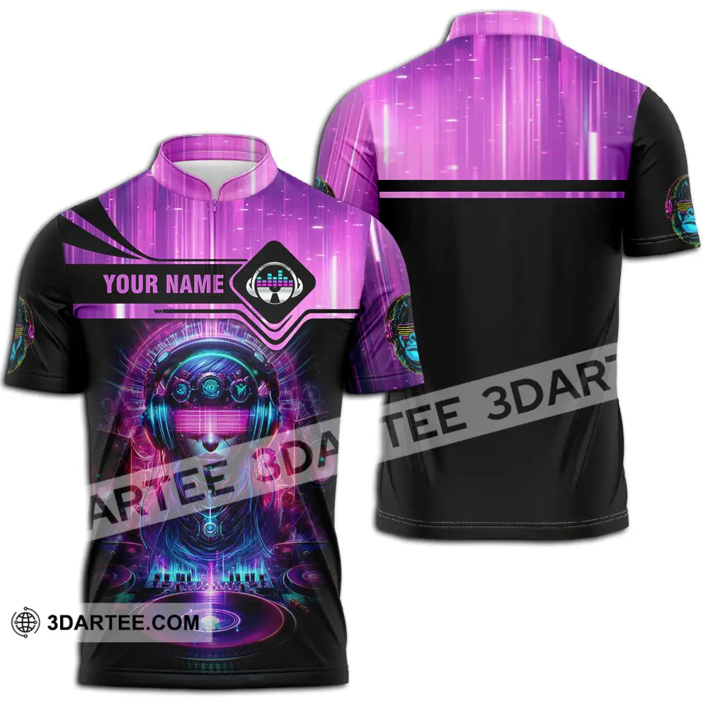 Unisex Shirt - Custom DJ 3D Shirt Zipper Polo Shirt / S T-shirt