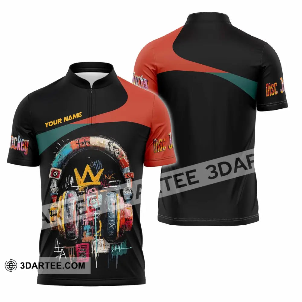 Unisex Shirt - Custom DJ 3D Shirt Zipper Polo Shirt / S T-shirt