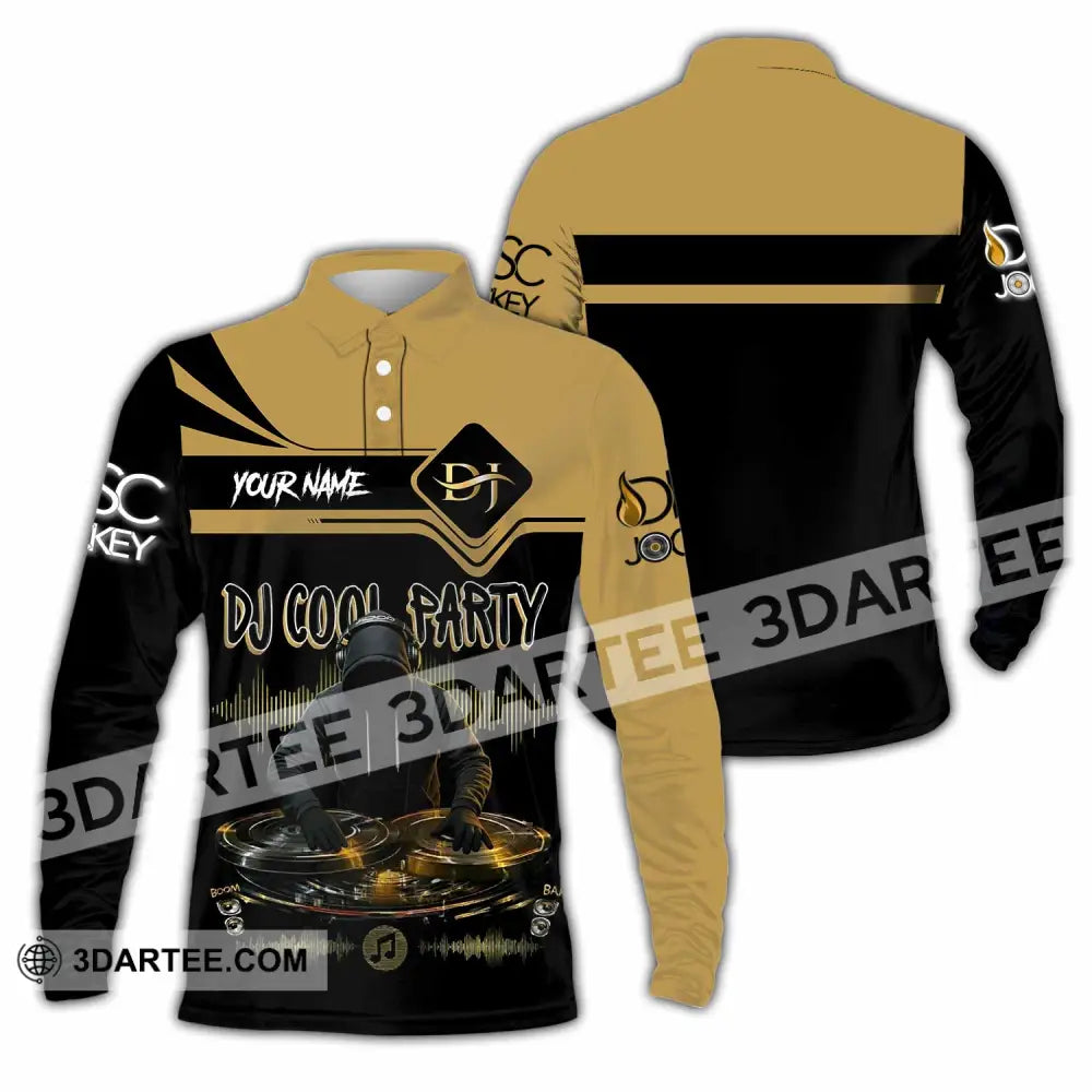Unisex Shirt - Custom DJ Cool Party 3D Shirt Long Sleeve Polo / S T-shirt