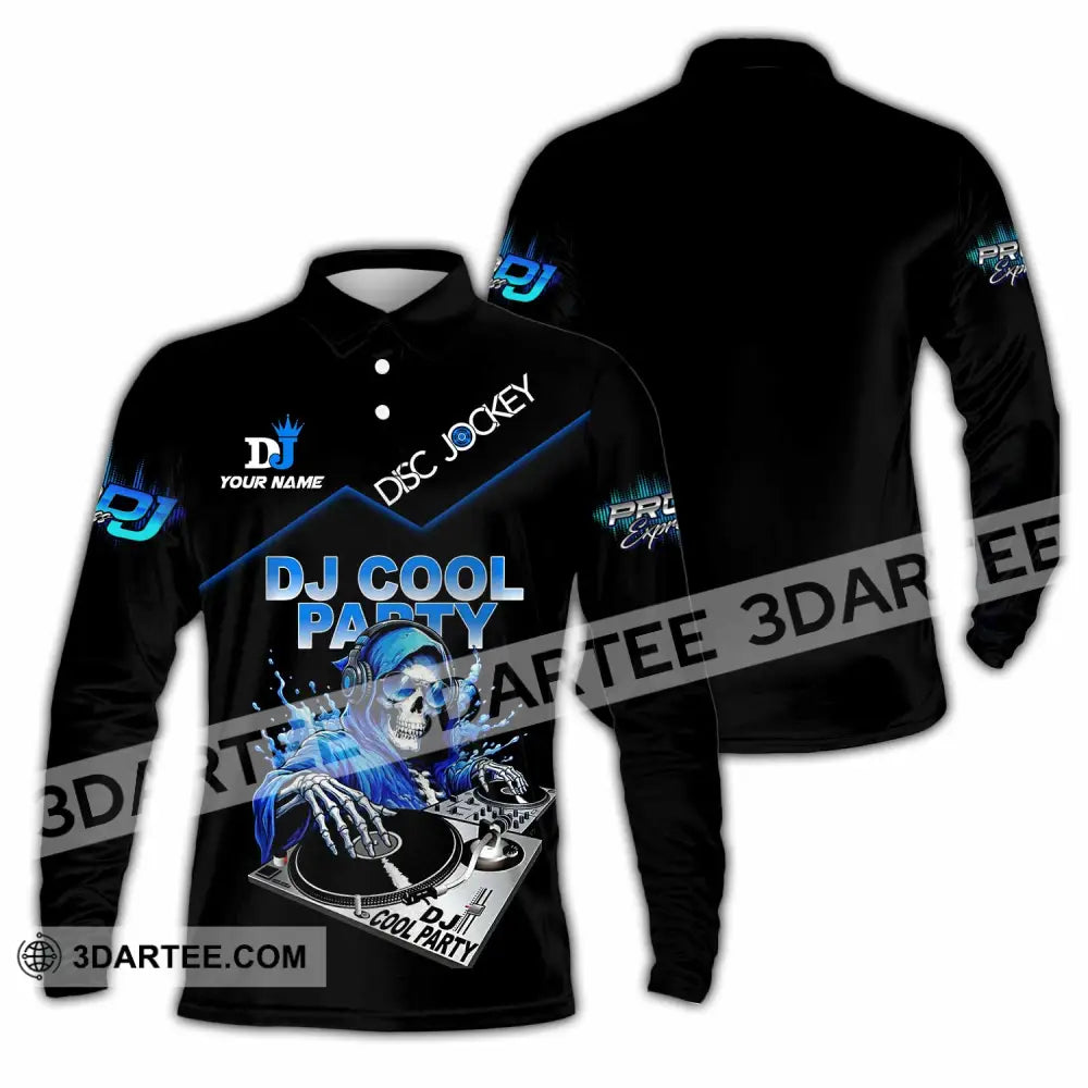 Unisex Shirt - Custom DJ Cool Party 3D Shirt Long Sleeve Polo / S T-shirt