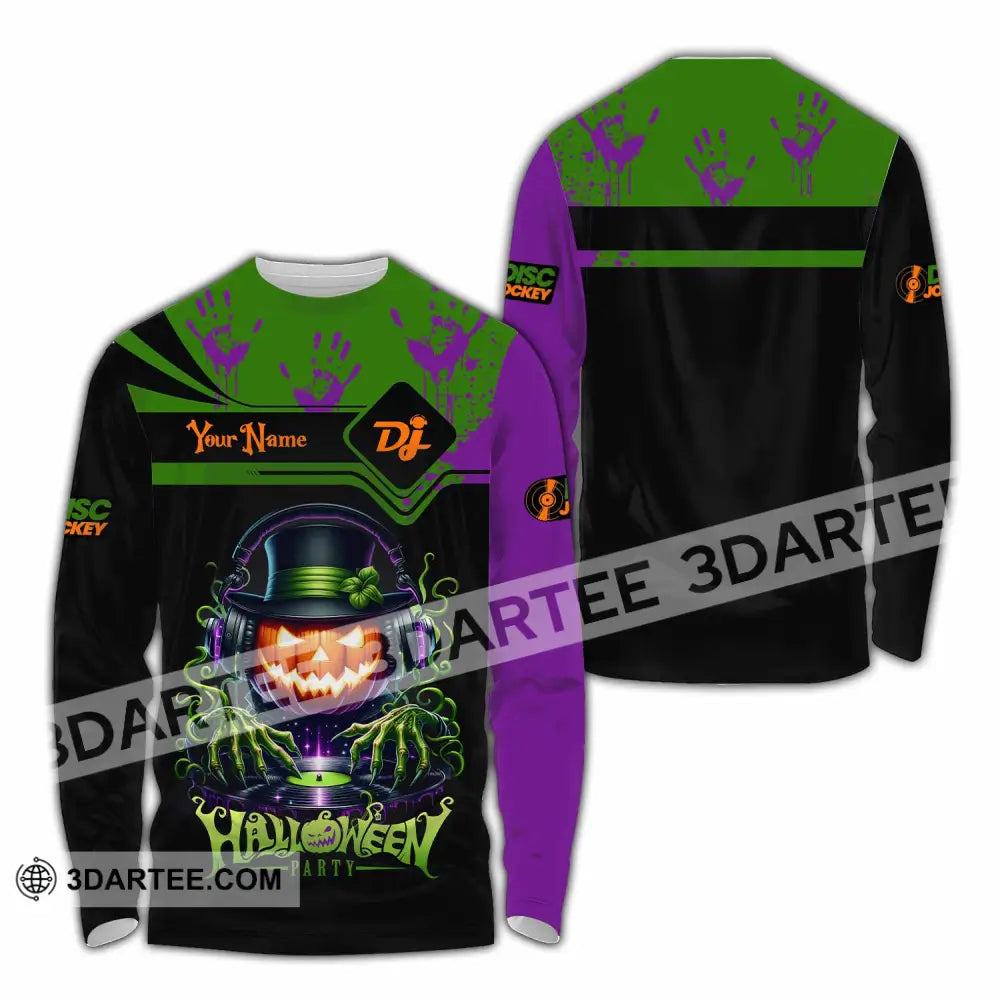Unisex Shirt Custom DJ Halloween Party Shirt Long Sleeve Shirt / S T shirt