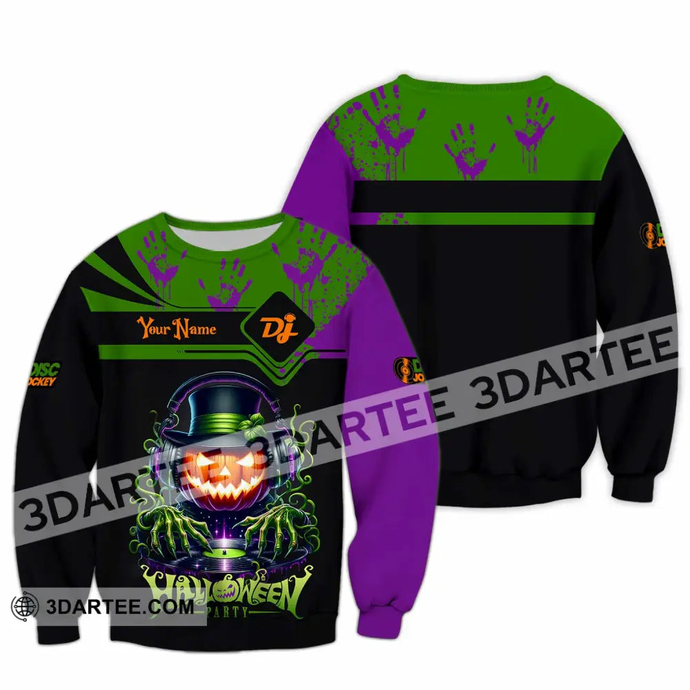 Unisex Shirt Custom DJ Halloween Party Shirt Long Sleeve / S T shirt
